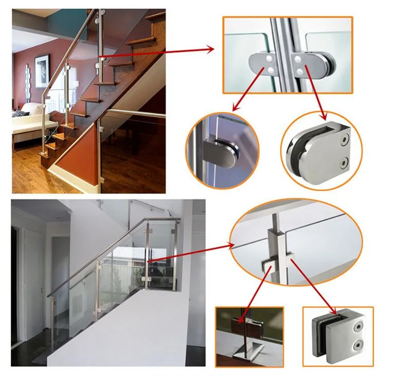 Prima Factory Project Balustrade Glass Railing with Stainless Steel Handrail