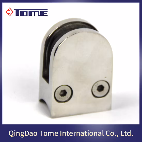 OEM Custom 304/316 Stainless Steel Accessories Support Bar Glass Clamp for Railing/Handrail/Balustrade Staircase