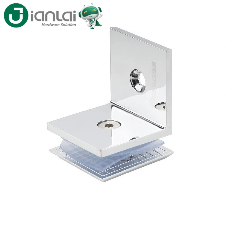 Shower Room Hardware Manufacturer 90 Degree Glass Connector Stainless Steel Glass Clip Wall to Glass Clamp