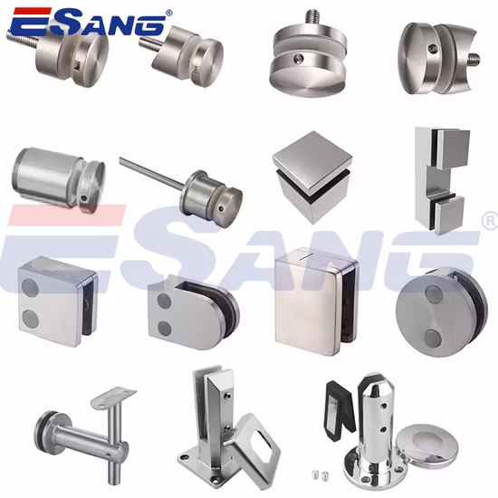 Нержавеющая сталь 2205 Патрубок 316 304 Черный матовый забор для бассейна Стеклянные перила Регулируемый зажим патрубка