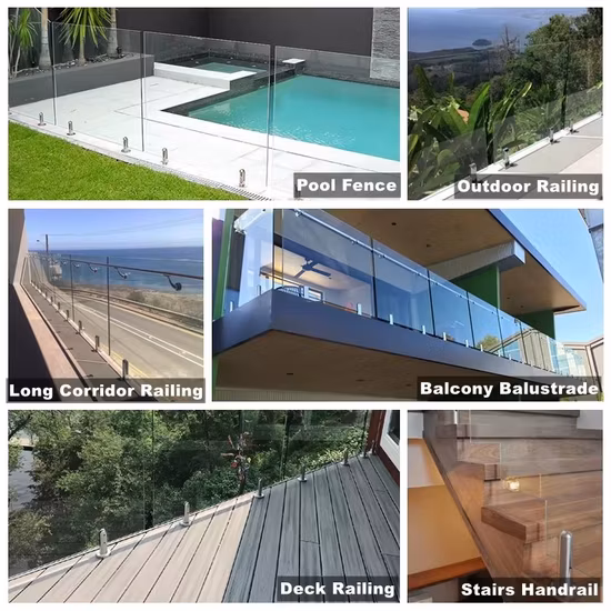 Безрамная горячая распродажа, дуплекс 2205, матовый черный квадратный патрубок для крепления на палубе для стеклянных ограждений для бассейнов